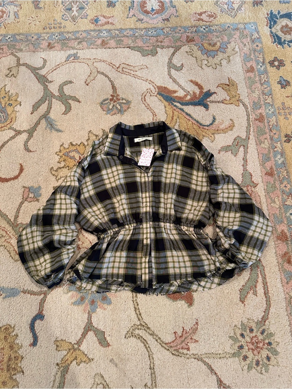 Free People plaid long sleeve